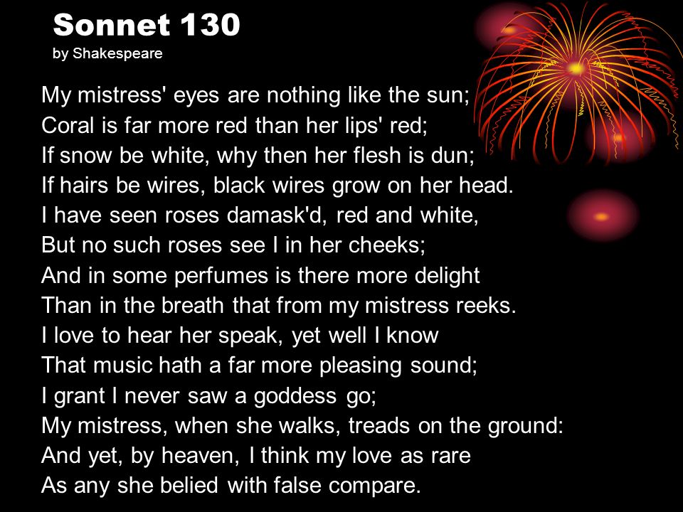 What are the main literary devices used in Sonnet 130?